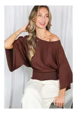 Valena Dolman Sleeve Knit Sweater