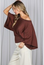 Valena Dolman Sleeve Knit Sweater