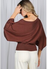 Valena Dolman Sleeve Knit Sweater