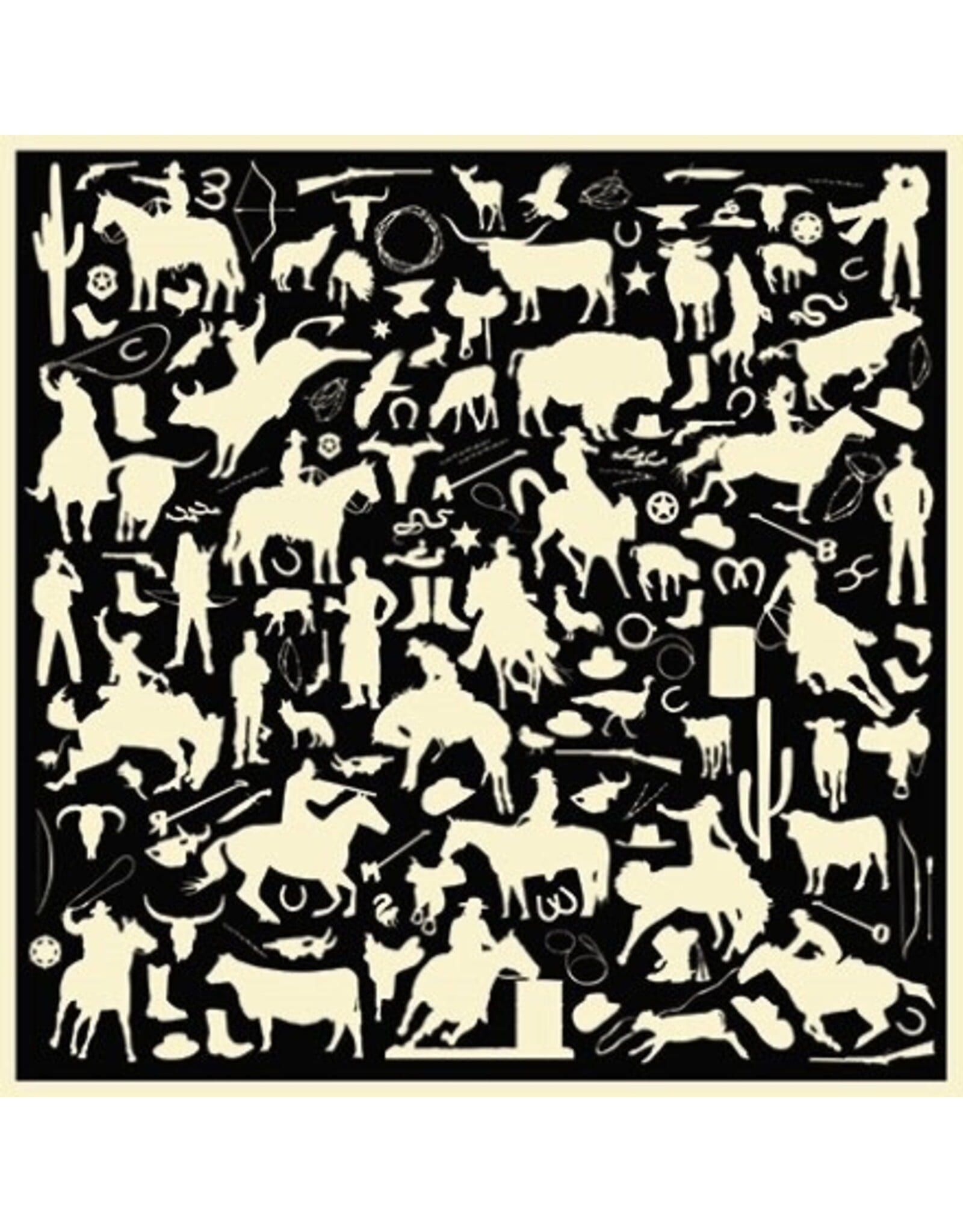 Cowboy Silhouette Jacquard Silk Scarf