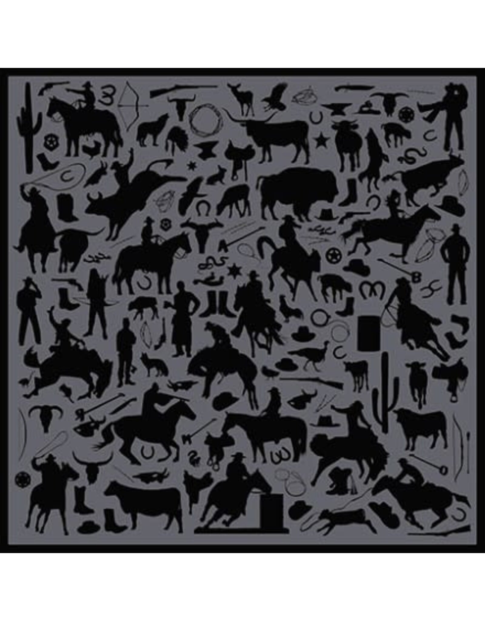 Cowboy Silhouette Jacquard Silk Scarf