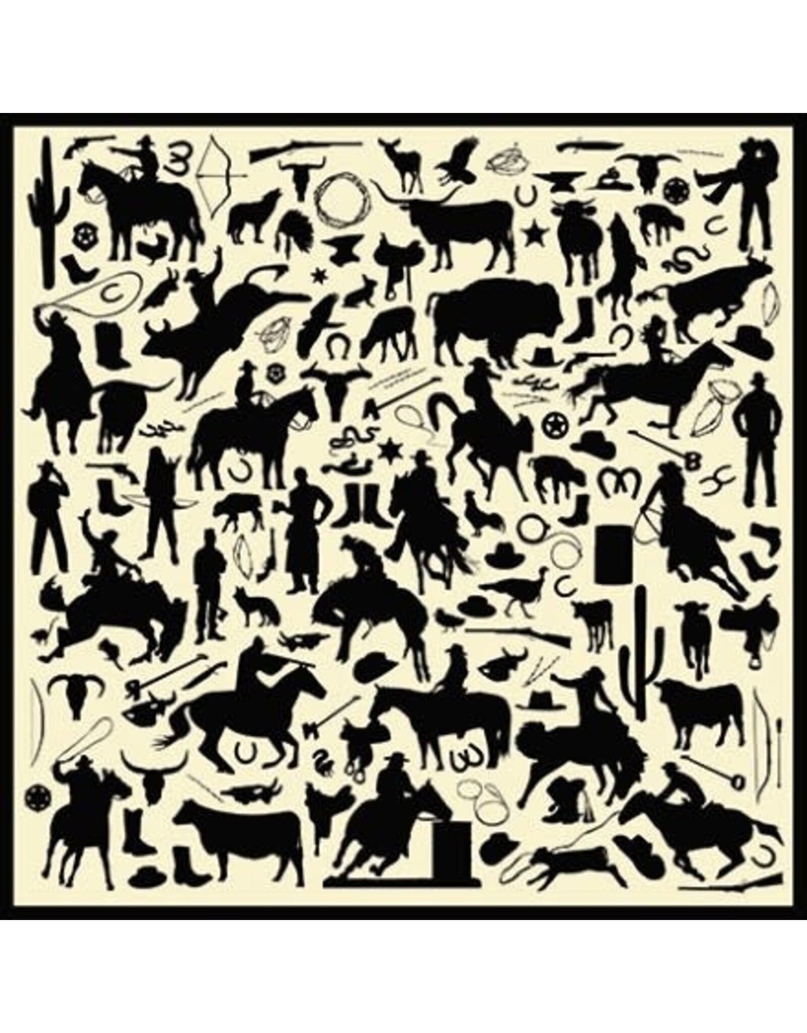 Cowboy Silhouette Jacquard Silk Scarf