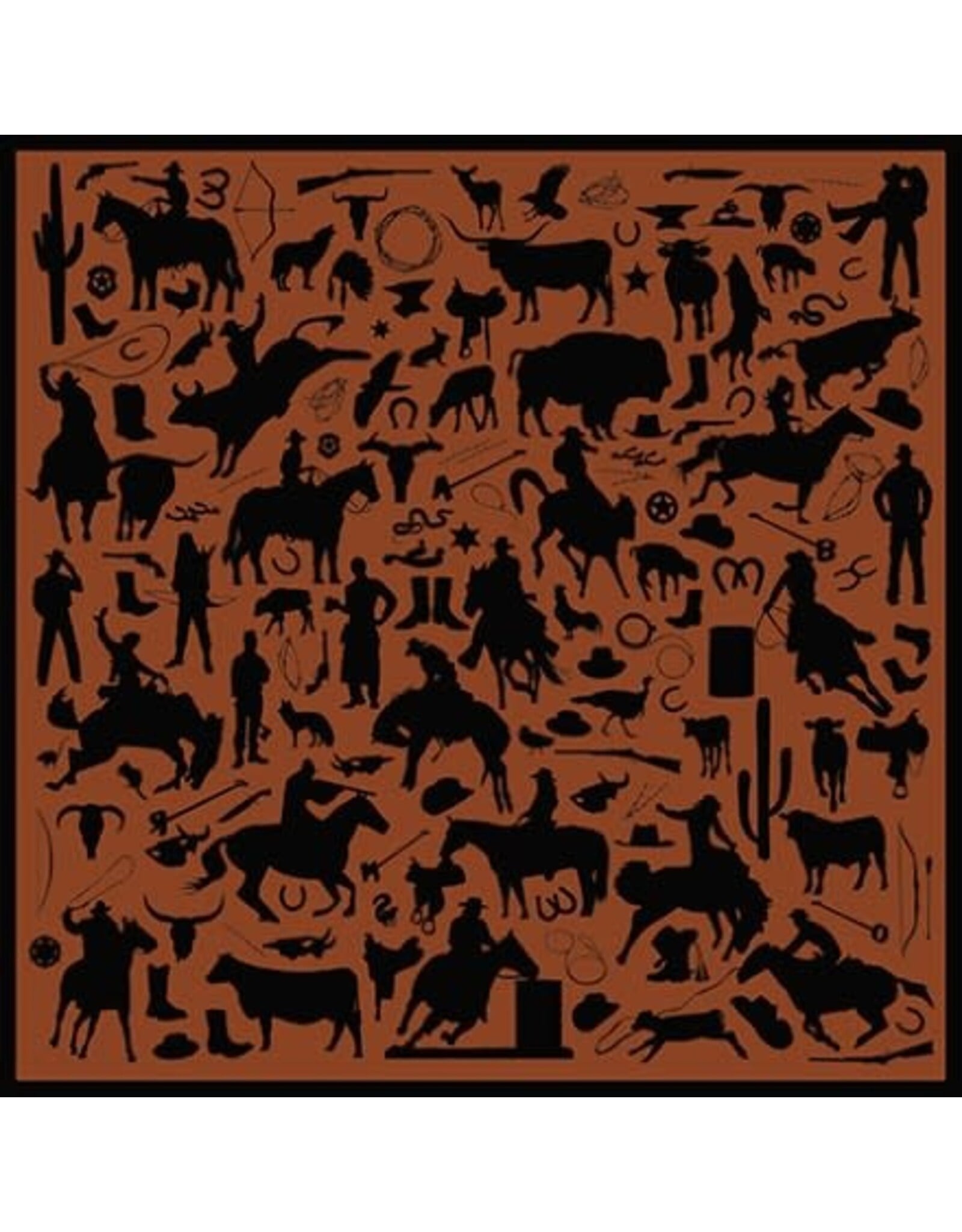 Cowboy Silhouette Jacquard Silk Scarf