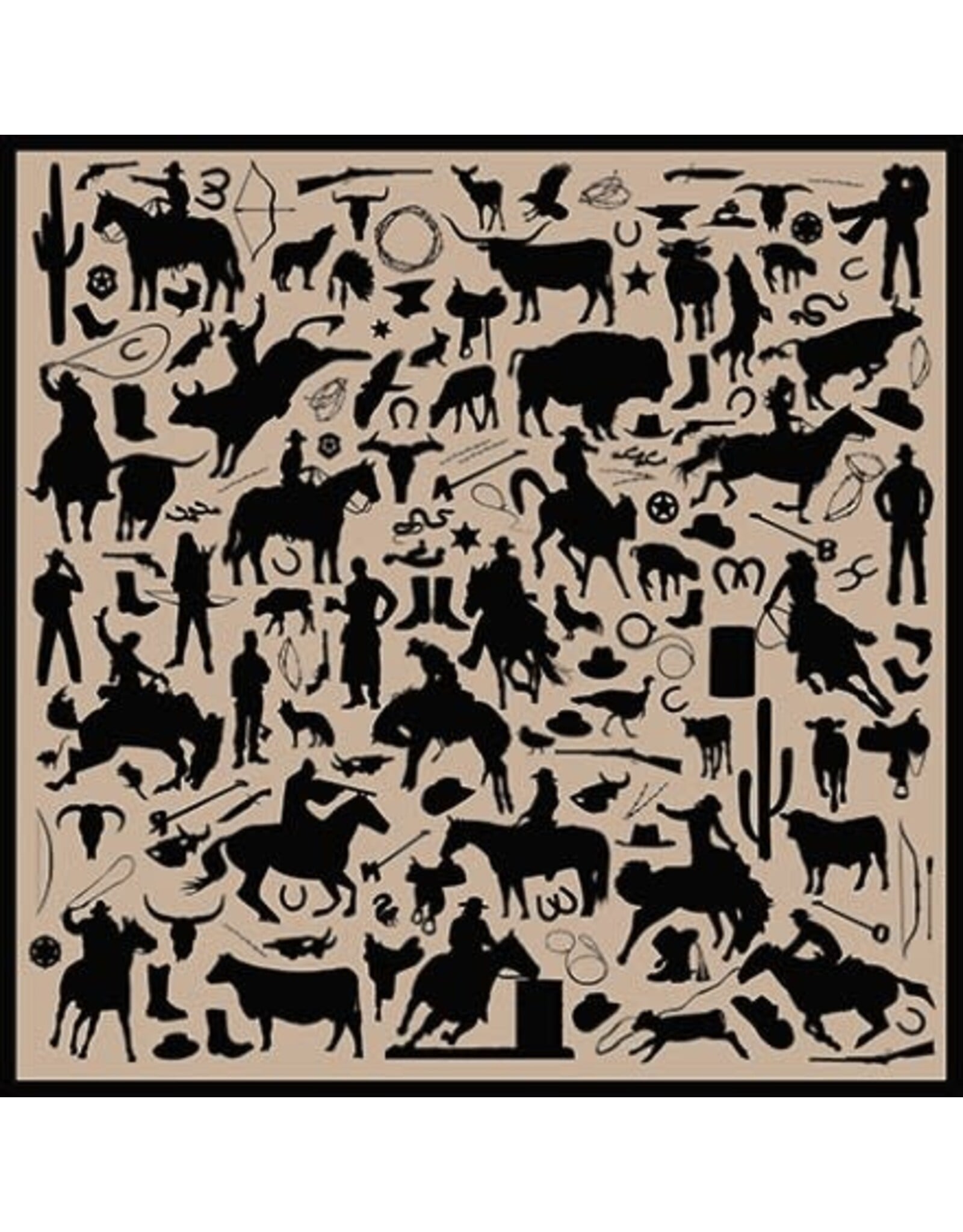 Cowboy Silhouette Jacquard Silk Scarf