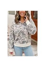 Caroline Camouflage Pullover Sweatshirt