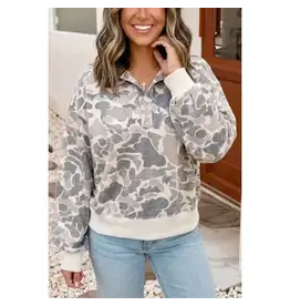 Caroline Camouflage Pullover Sweatshirt