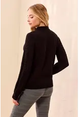 Tribal Tribal L/S Sweater w/Cable Details Jazzy