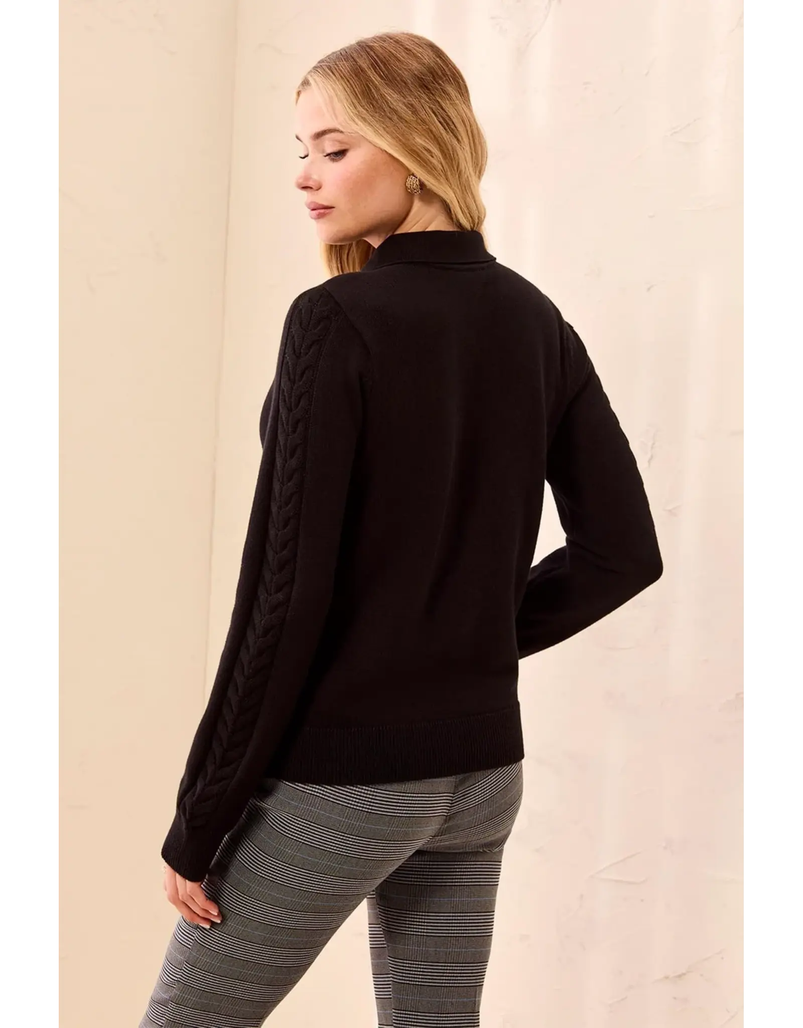 Tribal Tribal L/S Sweater w/Cable Details Jazzy
