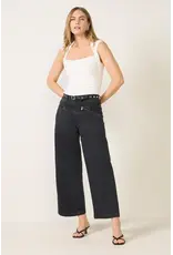 Kut from the Kloth / STS Blue KUT Meg High Rise Wide Leg Pant w/Zipper Front Pockets Matte Black