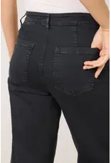 Kut from the Kloth / STS Blue KUT Meg High Rise Wide Leg Pant w/Zipper Front Pockets Matte Black