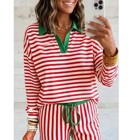 Santa Red Stripe Set