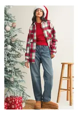 Merry Christmas Plaid Flannel Shacket