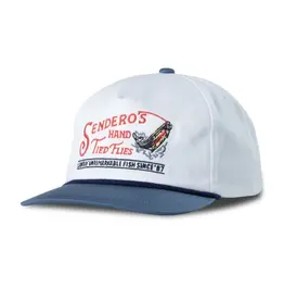 Sendero Hand Tied Flies Hat White/Navy