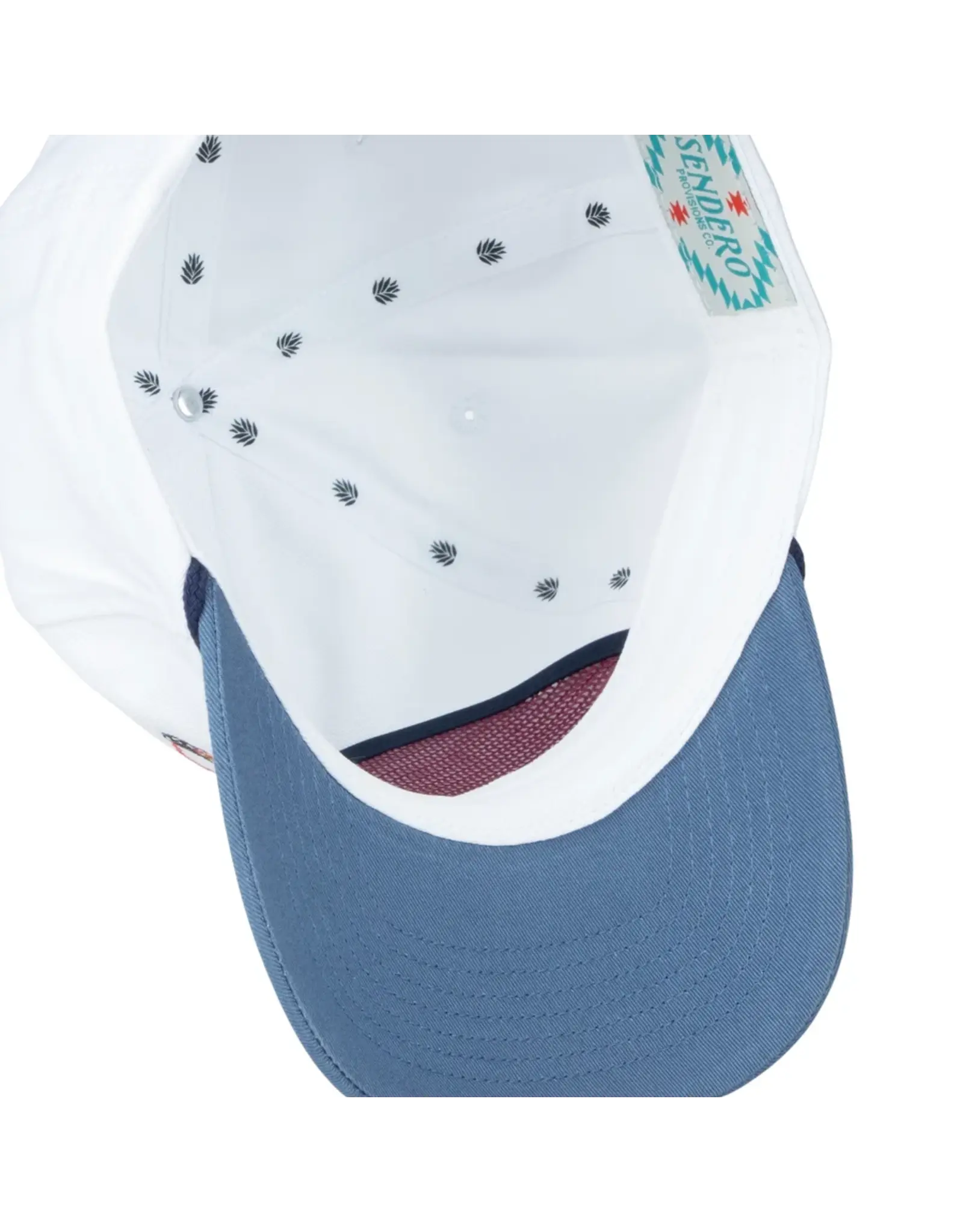 Sendero Hand Tied Flies Hat White/Navy