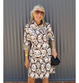 Dizzy Lizzie Sag Harbor Dress Black Cheetahs