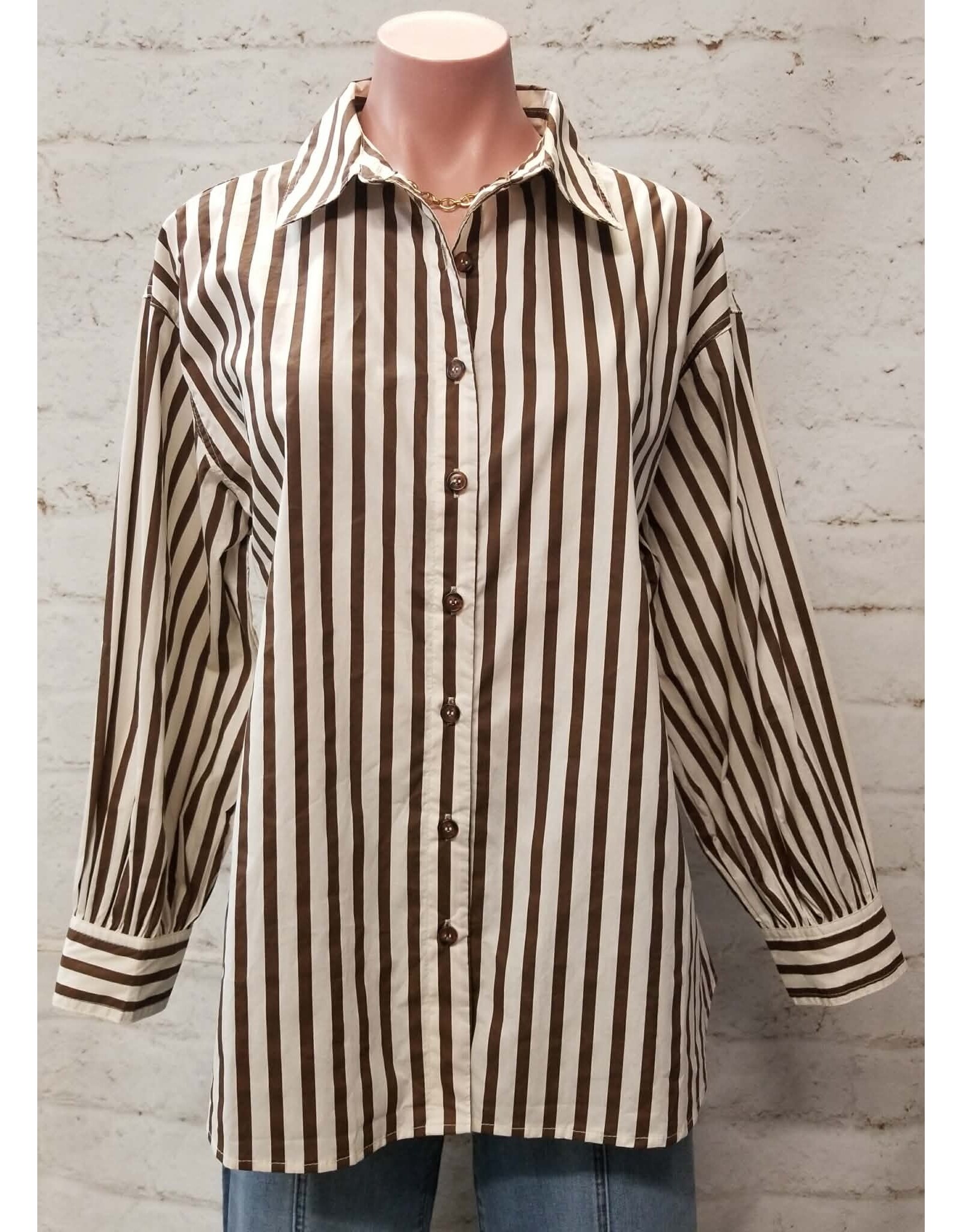 Stella Brown Stripe Shirt
