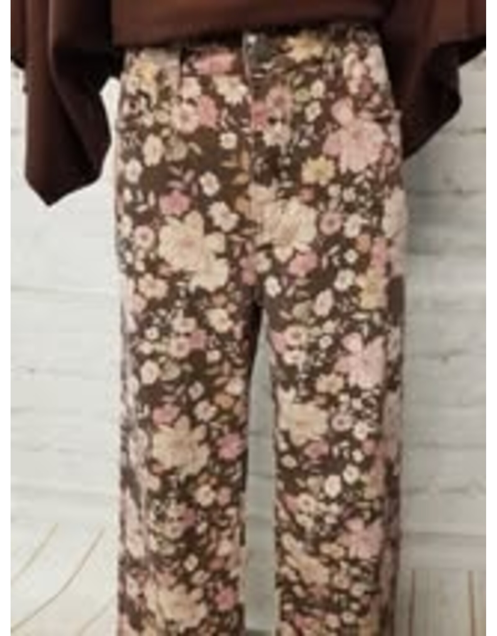Victoria Brown Floral Print Jeans