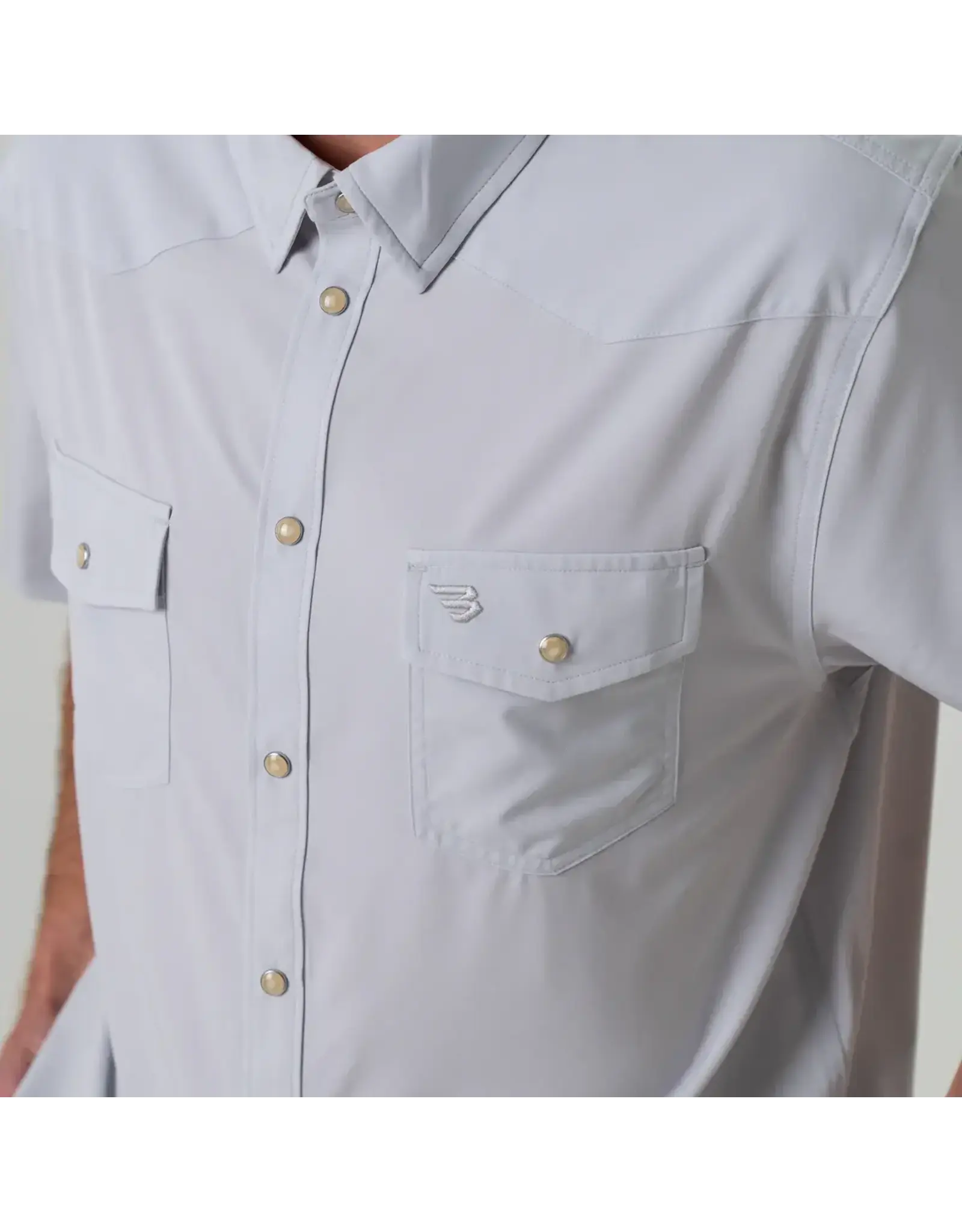 Burlebo Burlebo Performance Western Shirt - Light Grey