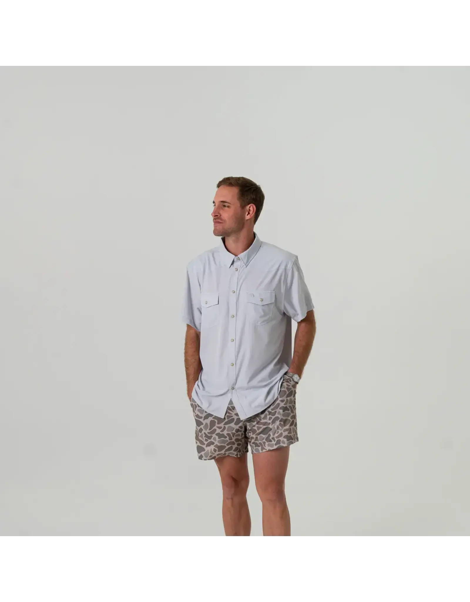 Burlebo Burlebo Performance Western Shirt - Light Grey