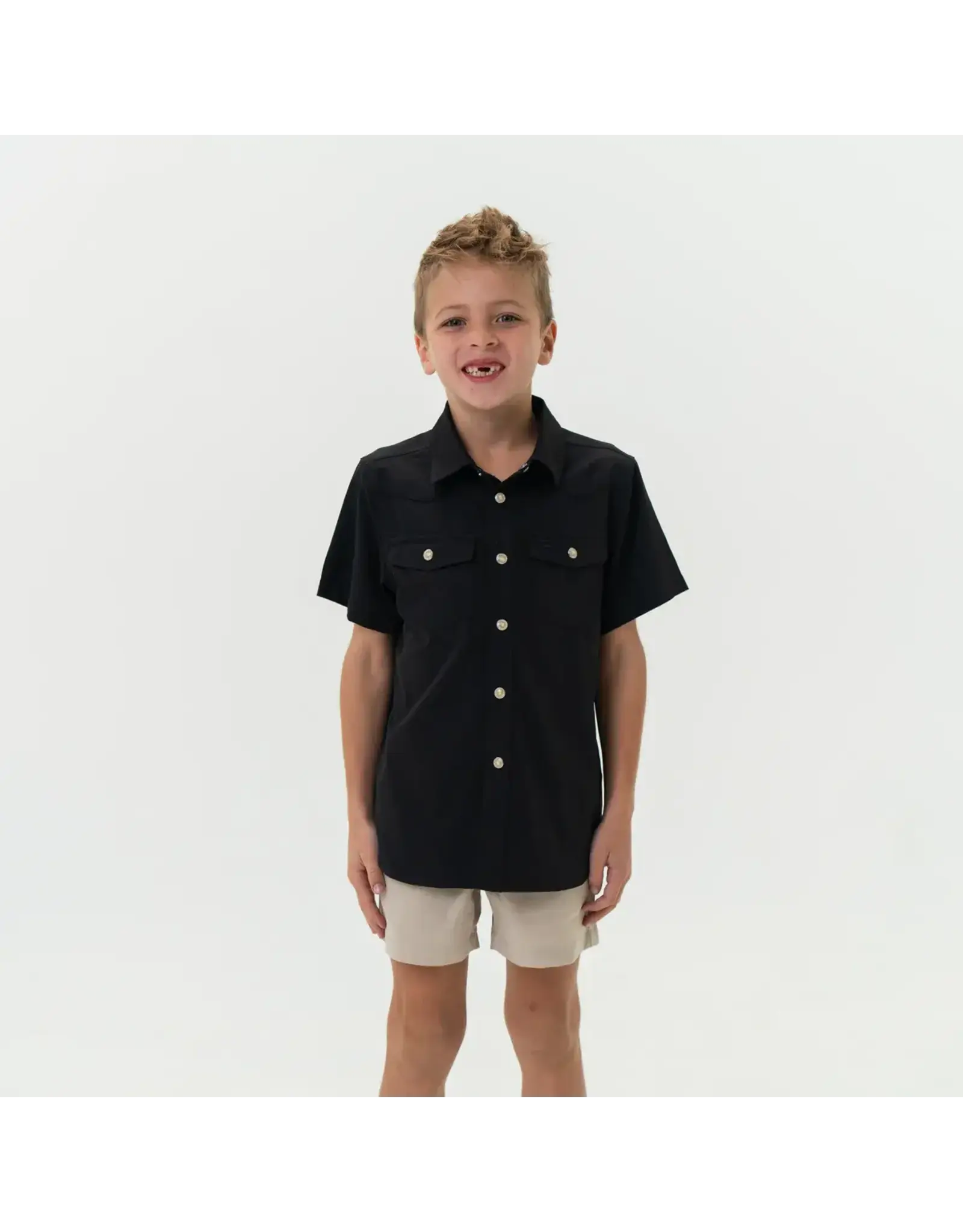 Burlebo Burlebo Youth Performance Western Shirt Black