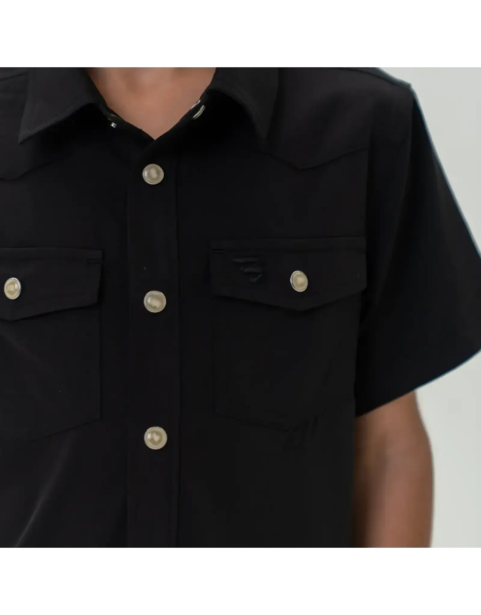Burlebo Burlebo Youth Performance Western Shirt Black