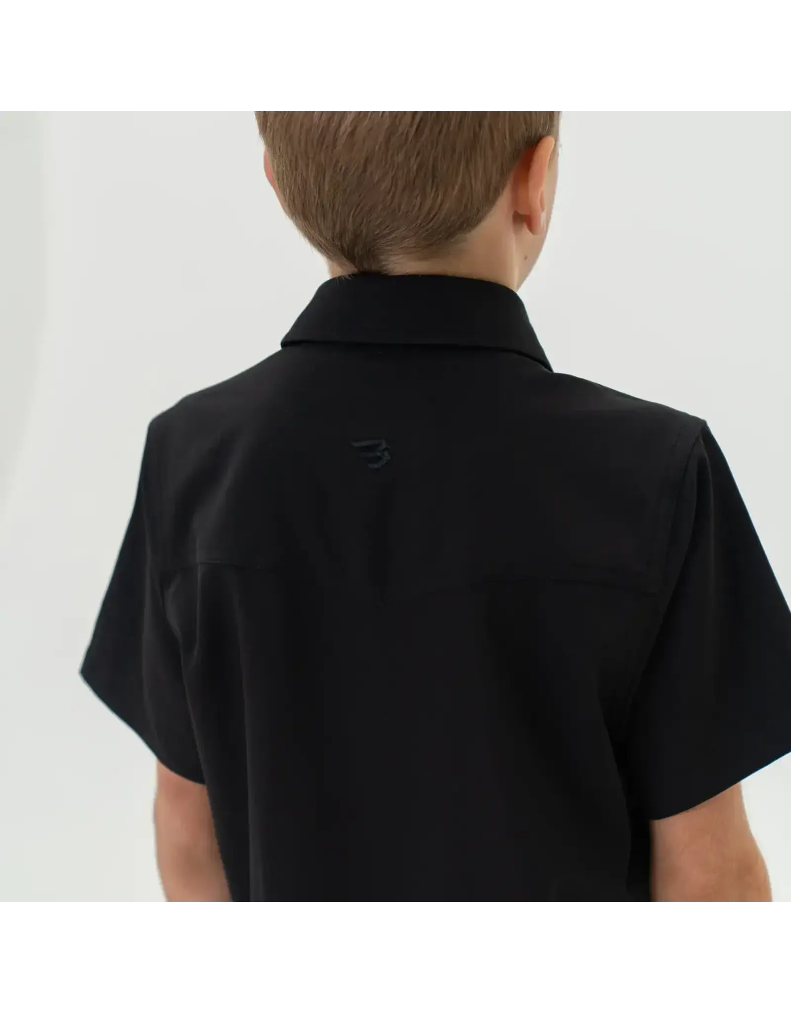 Burlebo Burlebo Youth Performance Western Shirt Black