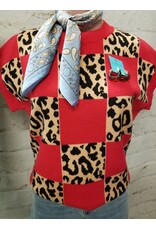 Ruthie Leopard Checkerboard Sweater