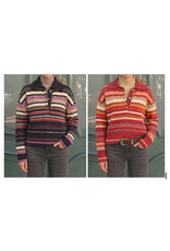 Belinda Button Collar Stripe Sweater