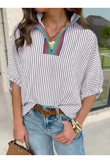 Purple Power Stripe Top