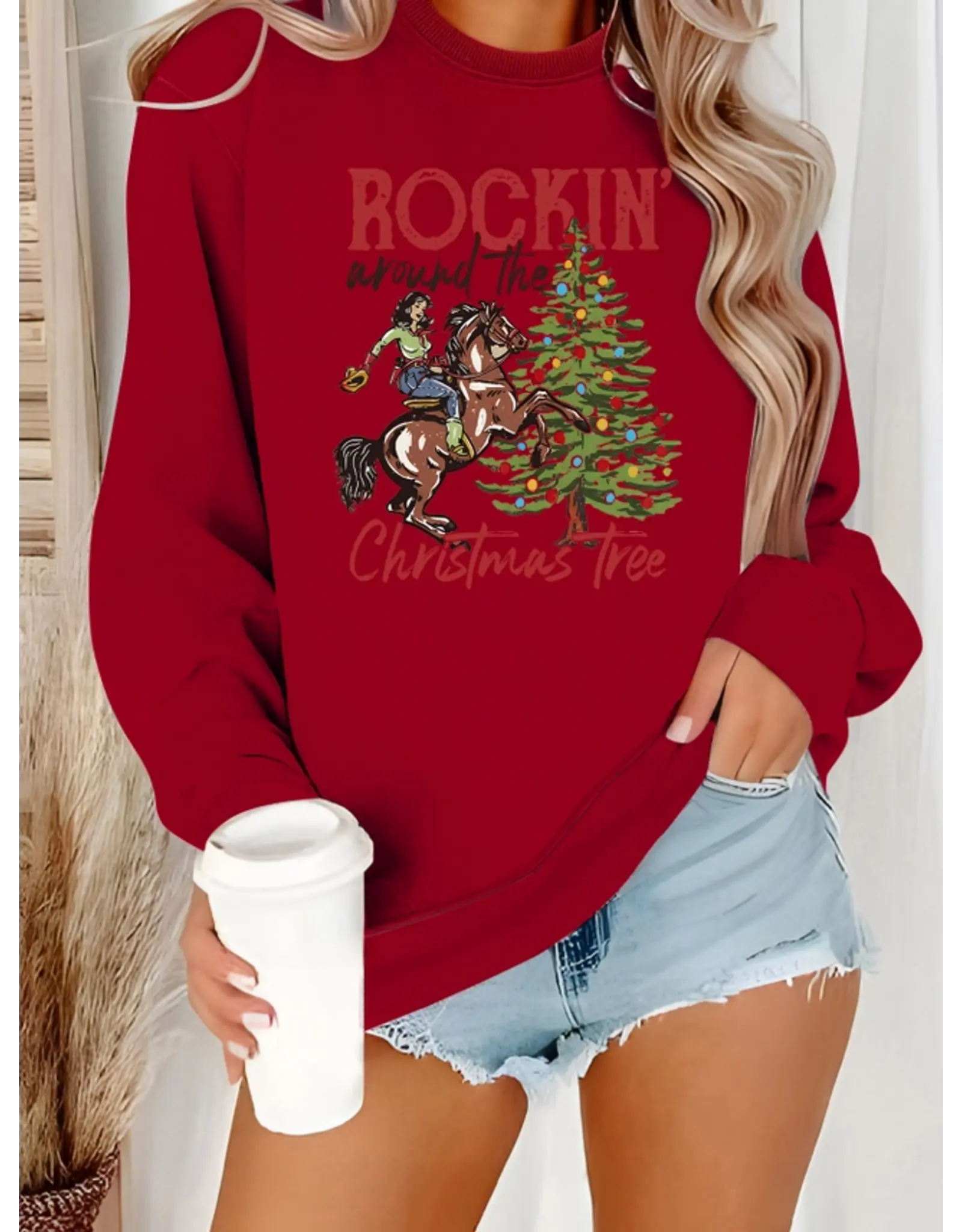 Rockin' Cowboy Christmas Sweatshirt