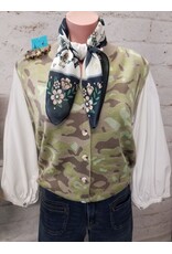 Carlie Camo Button-Up Sweater