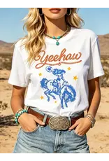 Yeehaw Cowgirl White T-Shirt