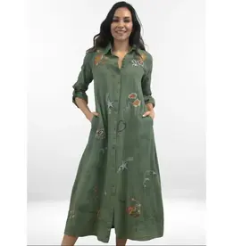 Kyla Seo Blair Dress Fatigue Green