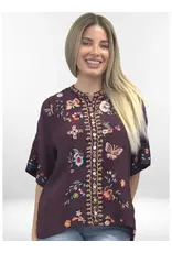 Kyla Seo Kira Blouse Oxblood