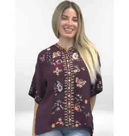 Kyla Seo Kira Blouse Oxblood