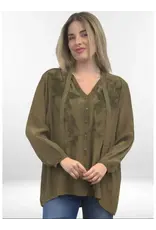Kyla Seo Matea Blouse Peat Green