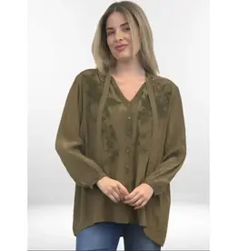 Kyla Seo Matea Blouse Peat Green