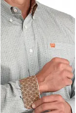 Cinch Cinch Men's Long Sleeve Cream Print Shirt