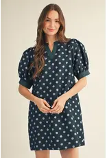 Petulant Hunger Green Polka Dot Dress
