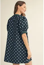 Petulant Hunger Green Polka Dot Dress