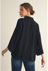Martina 3/4 Sleeve Button Down Top