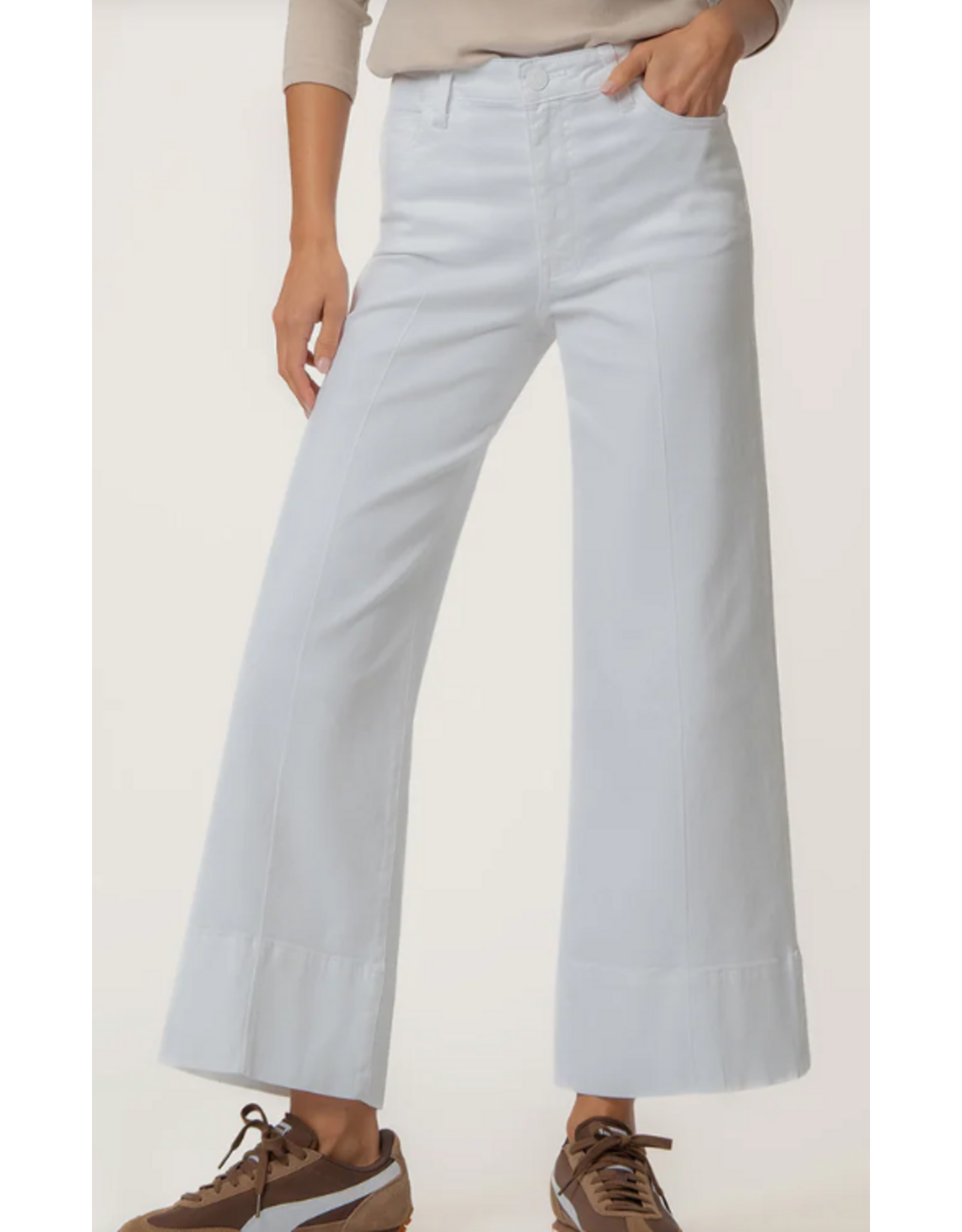Kut from the Kloth / STS Blue KUT Meg High Rise Front Pin Tuck Optic White