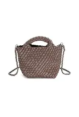 Brown BC Braided Clutch