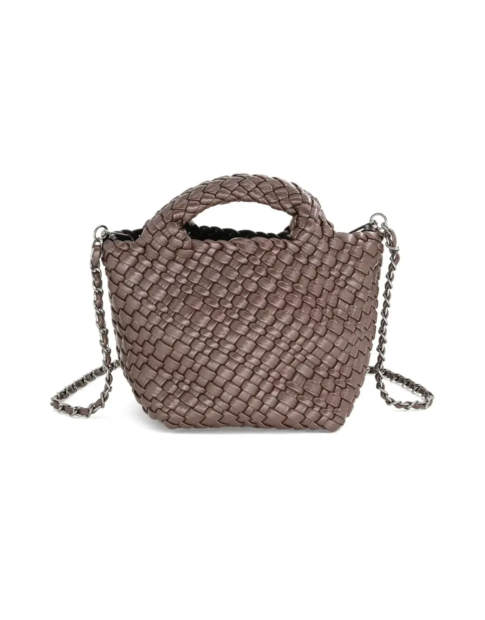 Brown BC Braided Clutch