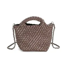 Brown BC Braided Clutch