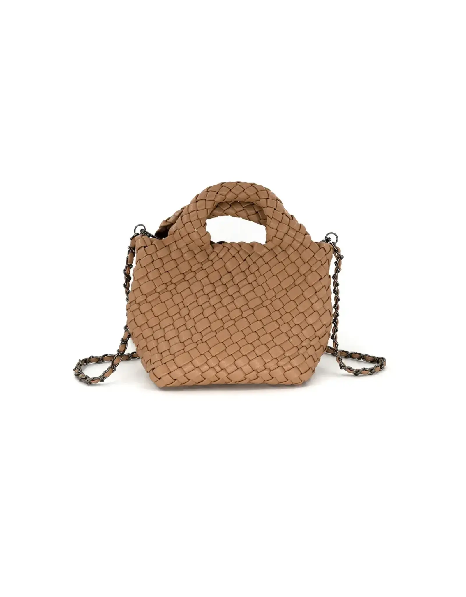 Taupe BC Braided Clutch