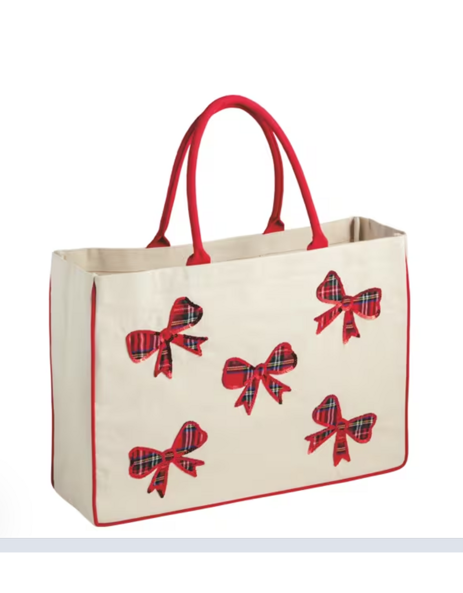 Tartan Bow Sparkle Tote