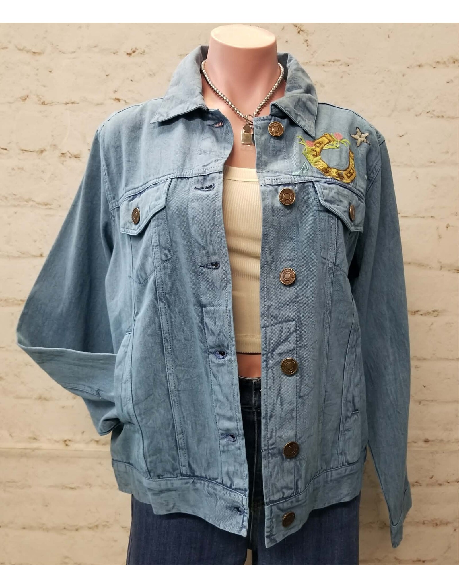 Wild West Embroidered Denim Jacket