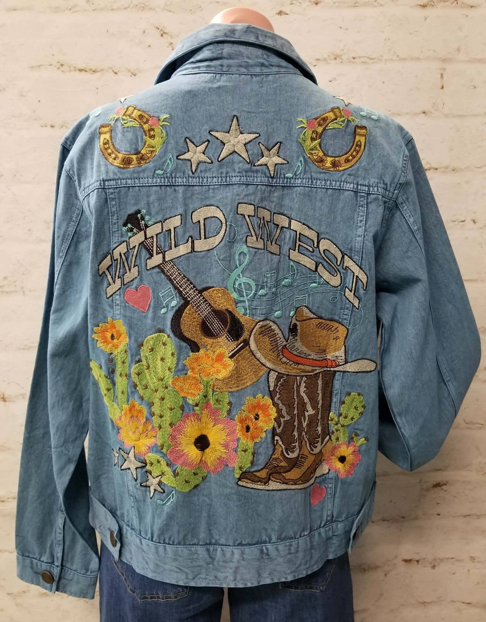 Wild West Embroidered Denim Jacket