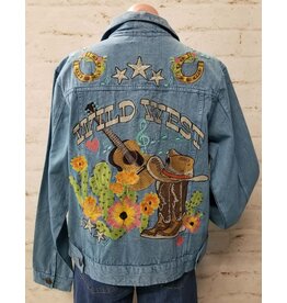 Wild West Embroidered Denim Jacket